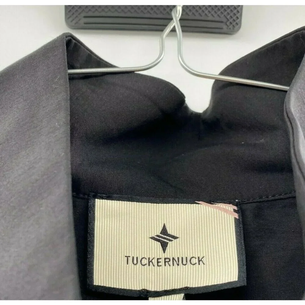 Tuckernuck Women's Black Cotton Poplin Sleeveless Charlie Shirt Dress - Picture 5 of 9